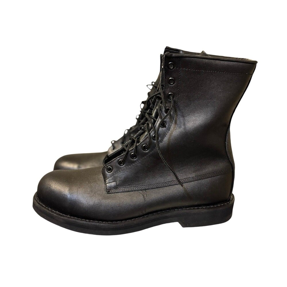 Vintage Biltrite Black Leather Military Combat Boots Men’s Size 12 Made In USA